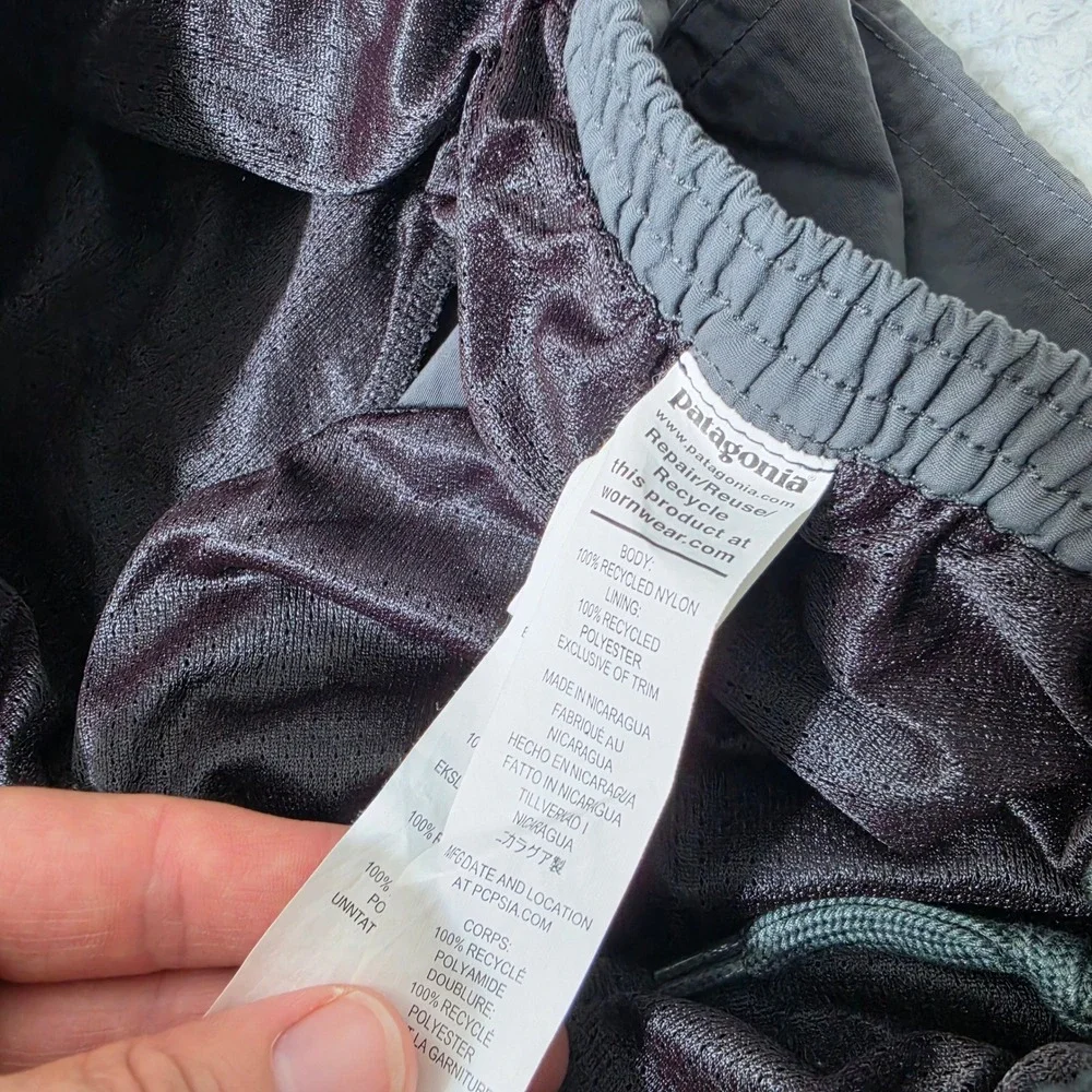 Patagonia Baggies Mens S Shorts Forge Grey Nylon 5